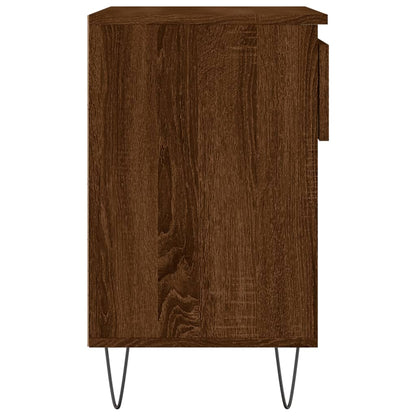 Shoe Cabinet Brown Oak Engineered wood Medium Shoe Cabinet