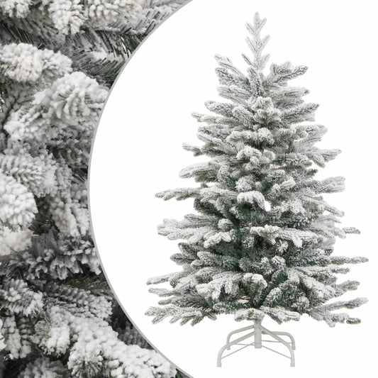 Artificial Hinged Christmas Tree Green and white PVC Medium