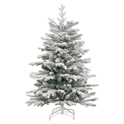 Artificial Hinged Christmas Tree Green and white PVC Medium