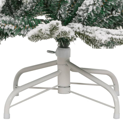 Artificial Hinged Christmas Tree Green and white PVC Medium