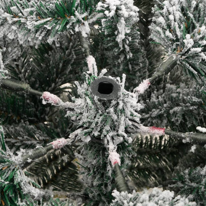 Artificial Hinged Christmas Tree Green and white PVC Medium