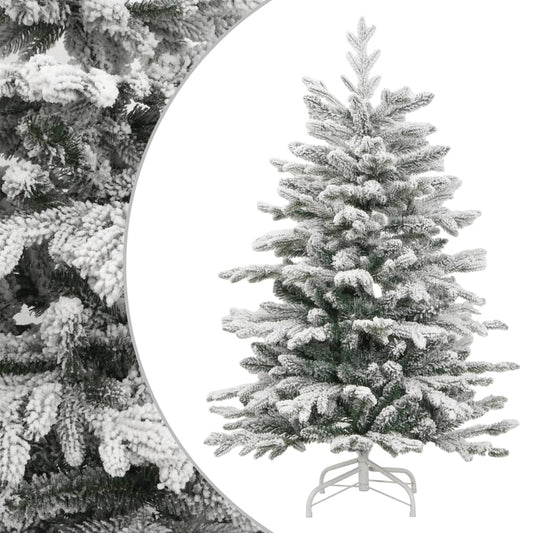 Artificial Hinged Christmas Tree Green and White PE, PVC, Iron