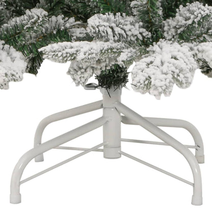 Artificial Hinged Christmas Tree Green and White PE, PVC, Iron