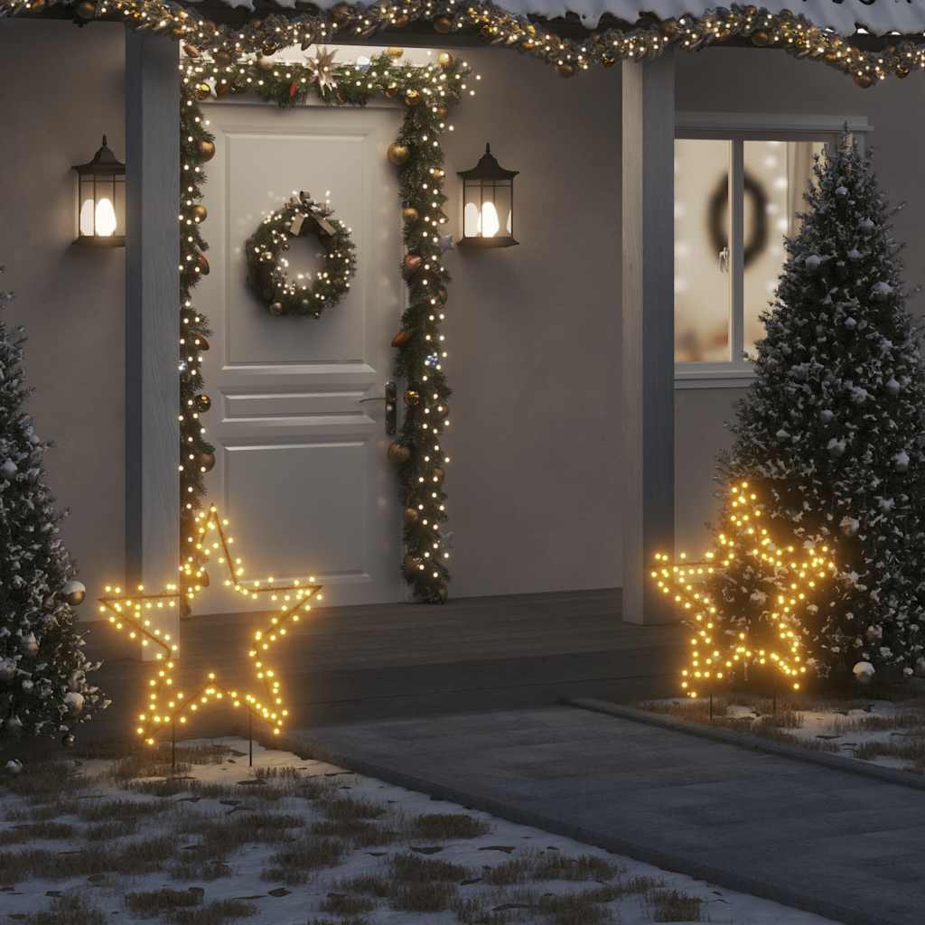 Christmas Light Decoration Warm white, Black Iron Large
