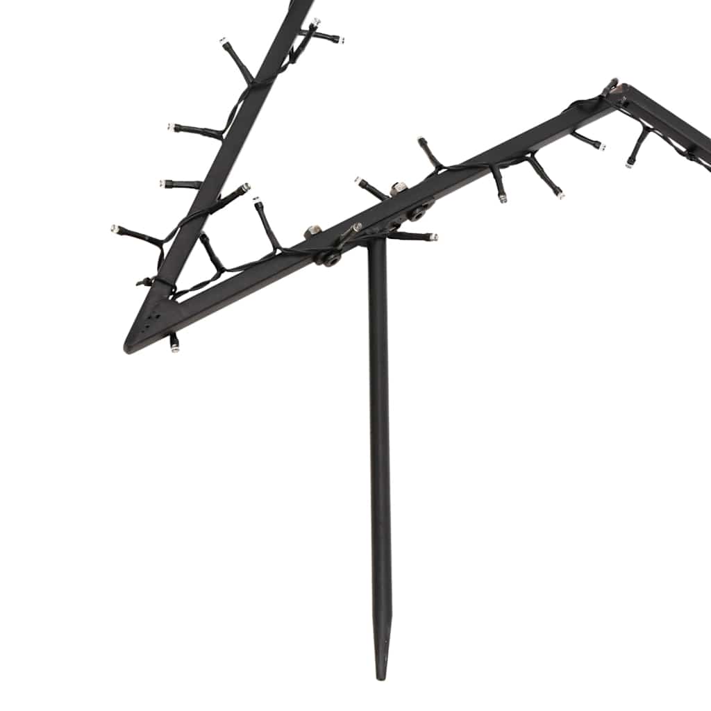 Christmas Light Decoration Warm white, Black Iron 23.6 in