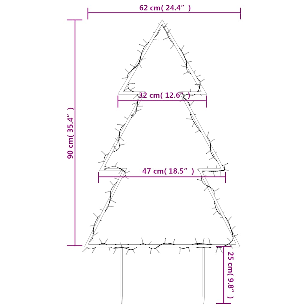 Christmas Light Decoration Warm White Iron, LED Medium