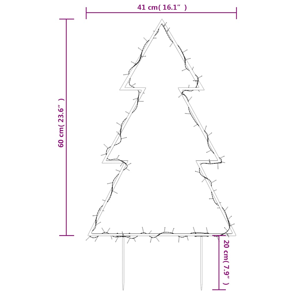 Christmas Light Decoration Warm White, Black Iron Medium