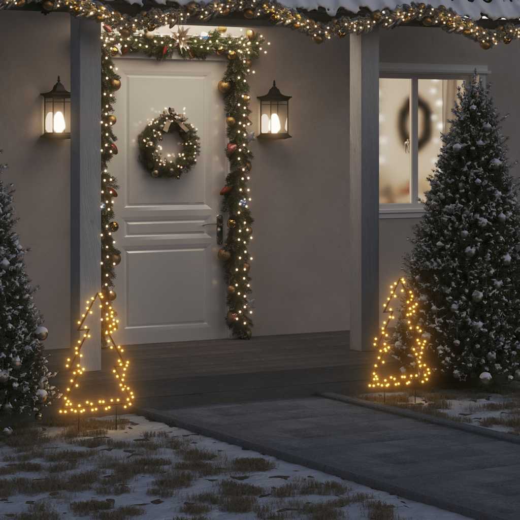 Christmas Light Decoration Warm White, Black Iron Medium