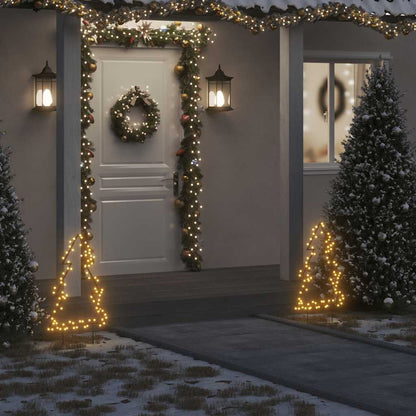 Christmas Light Decoration Warm White, Black Iron Medium