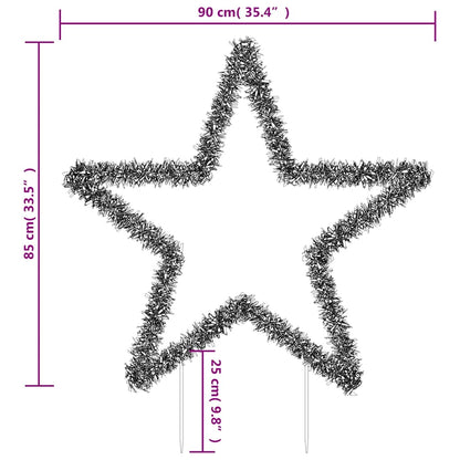 Christmas Light Decoration Black and Warm White Iron, PVC Large