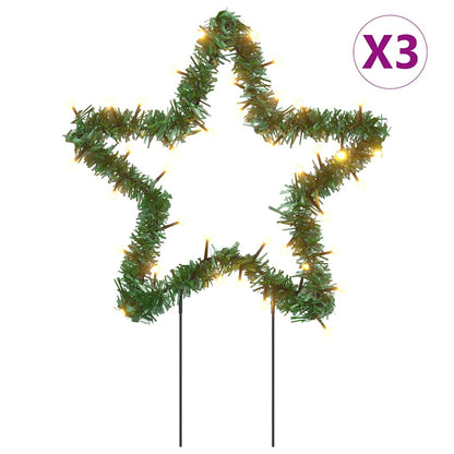 Christmas Light Decoration Set of 3 Warm White Iron, PVC