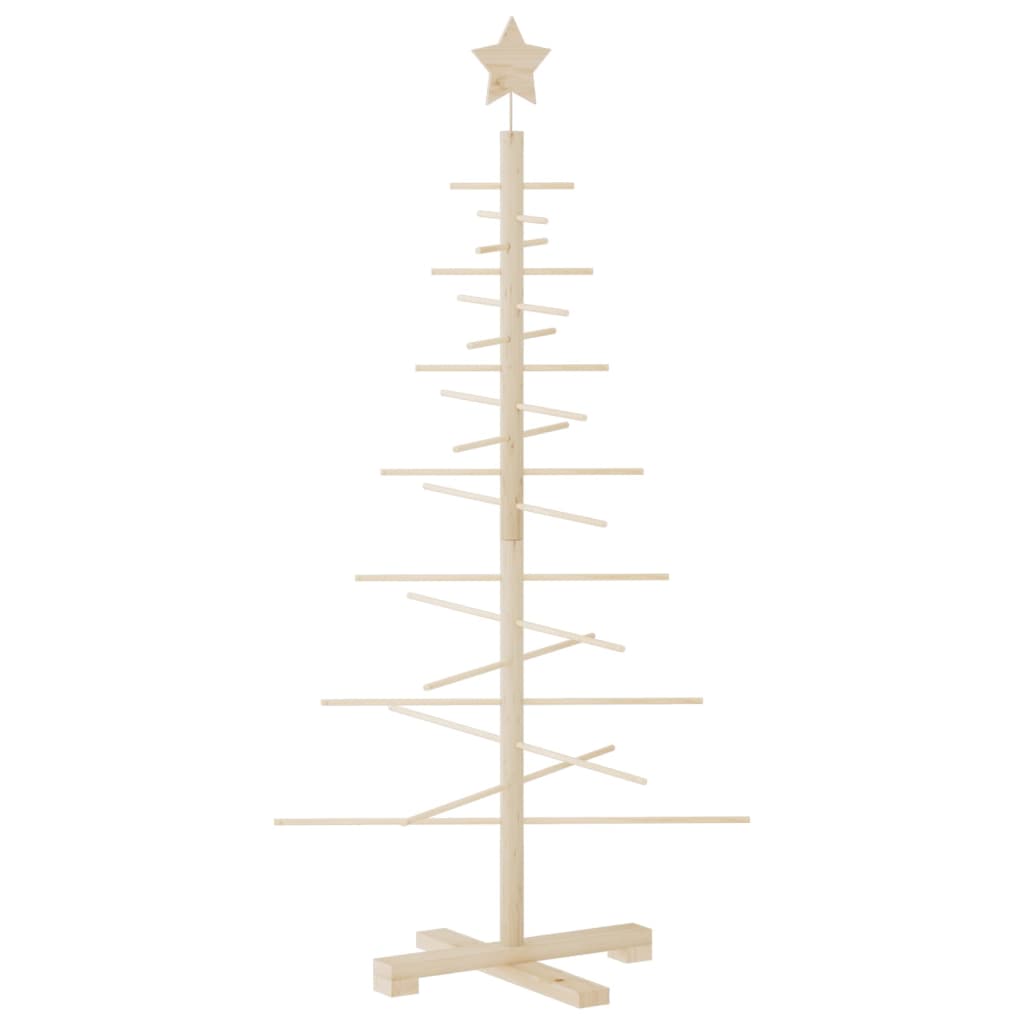 Wooden Christmas Tree Natural Wood Solid Pine Wood Small