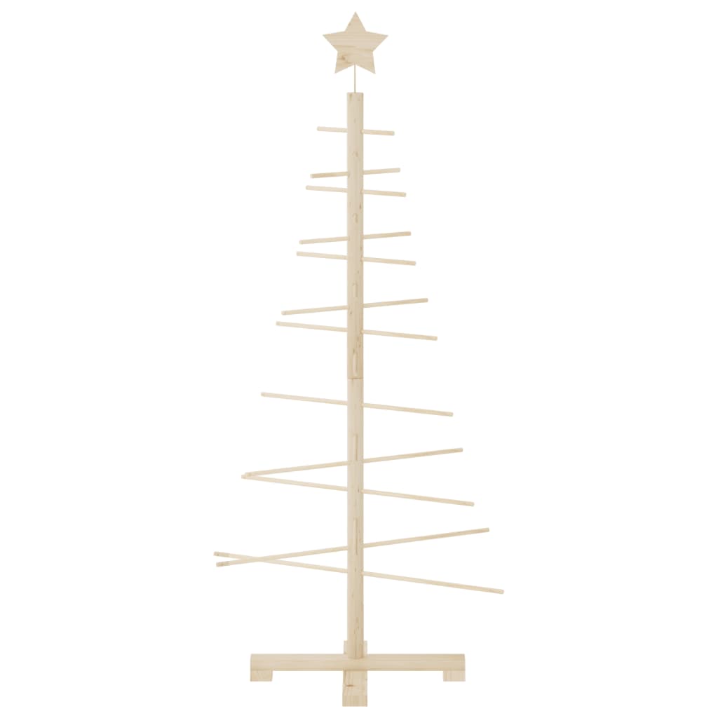 Wooden Christmas Tree Natural Wood Solid Pine Wood Small