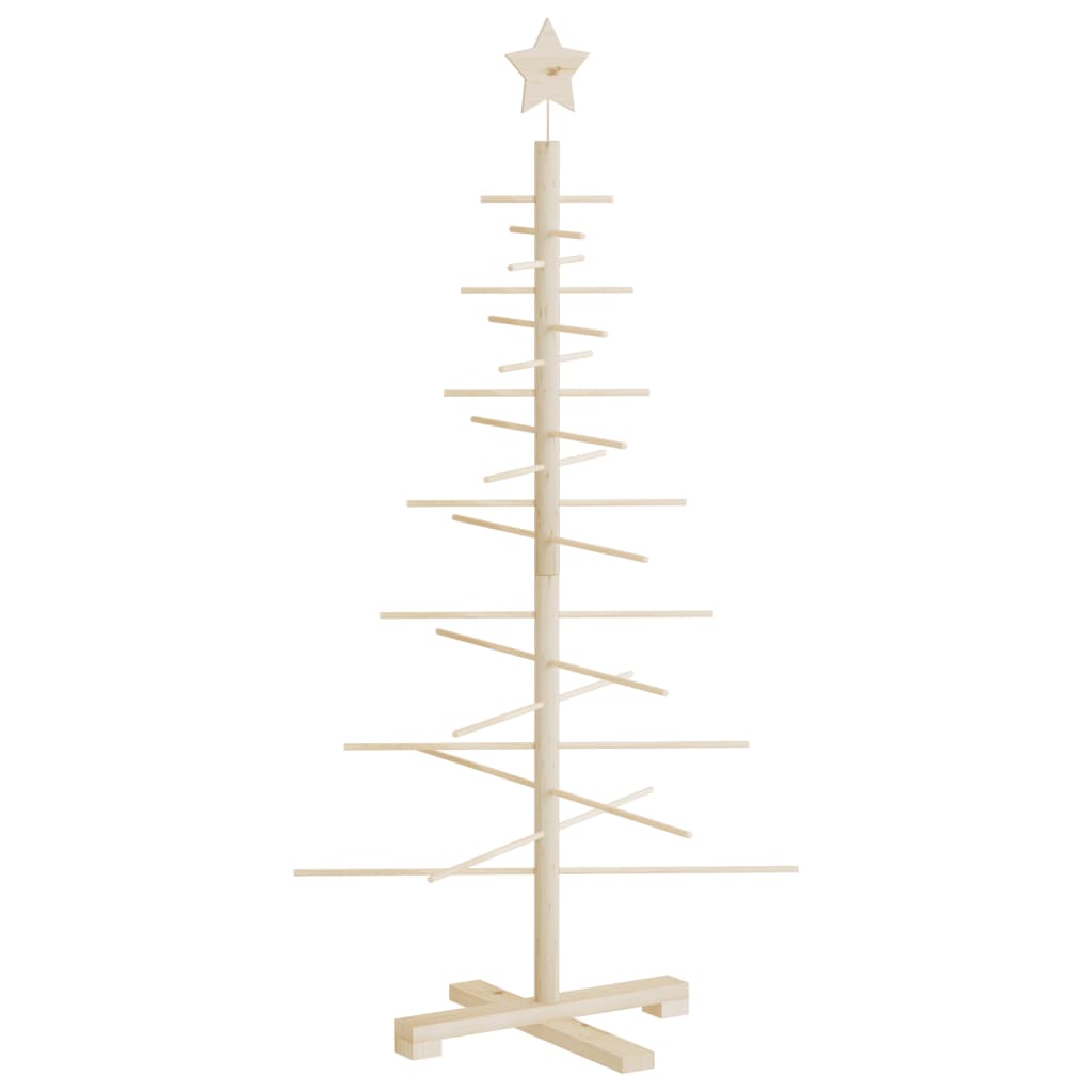 Wooden Christmas Tree Natural Wood Solid Pine Wood Small