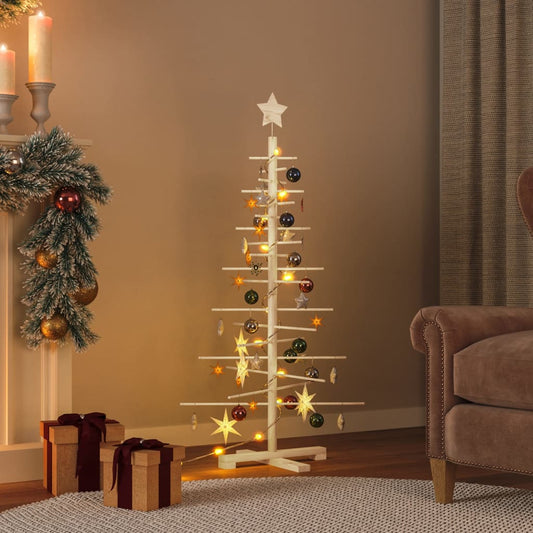 Wooden Christmas Tree Natural Wood Solid Pine Wood Small