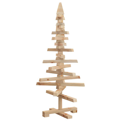 Wooden Christmas Tree for Decoration 35.4" Solid Wood Pine