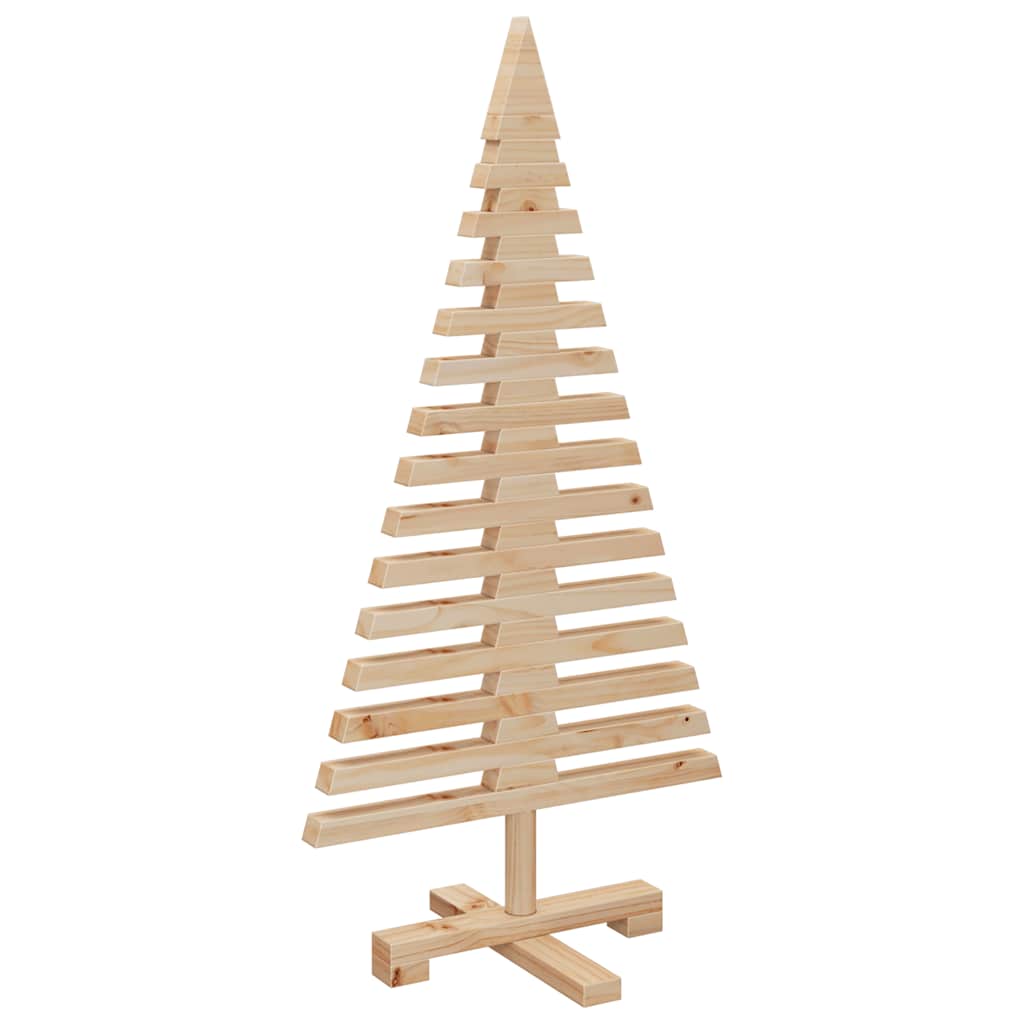 Wooden Christmas Tree for Decoration 35.4" Solid Wood Pine