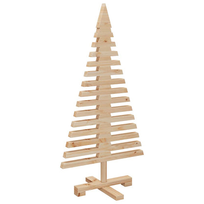Wooden Christmas Tree for Decoration 35.4" Solid Wood Pine