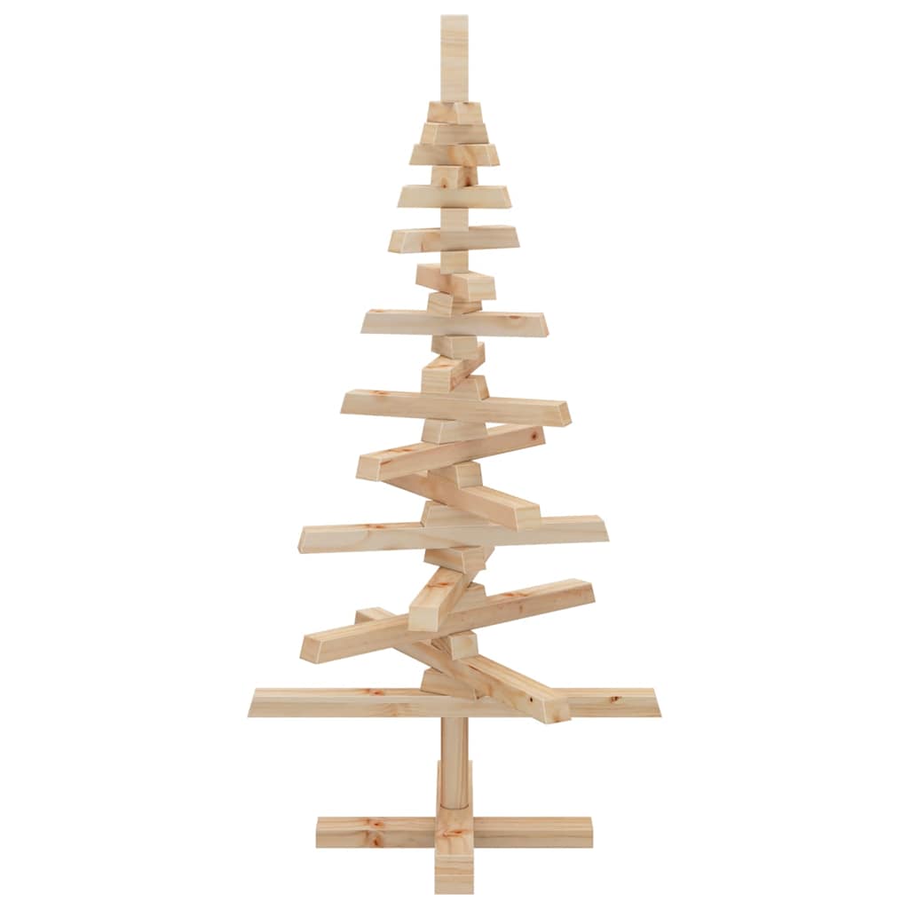 Wooden Christmas Tree for Decoration 35.4" Solid Wood Pine