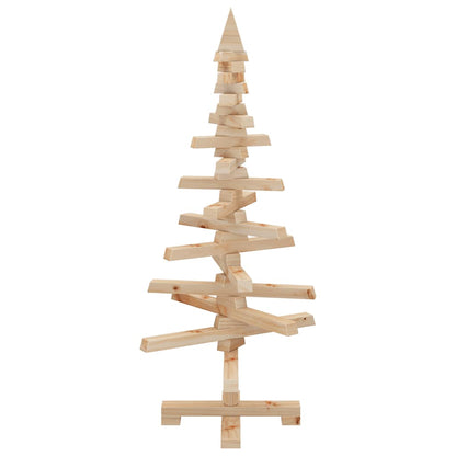 Wooden Christmas Tree for Decoration 35.4" Solid Wood Pine