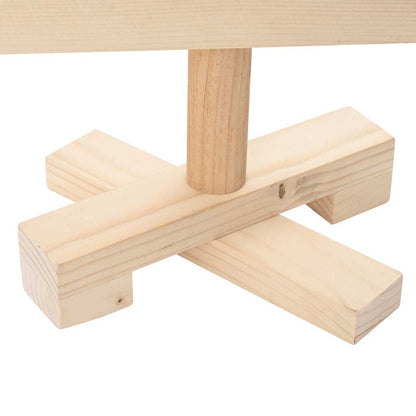 Wooden Christmas Tree for Decoration 35.4" Solid Wood Pine