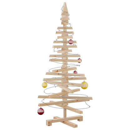 Wooden Christmas Tree for Decoration 47.2" Solid Wood Pine