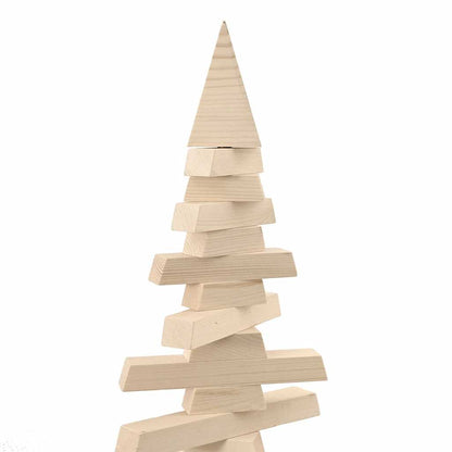 Wooden Christmas Tree for Decoration 47.2" Solid Wood Pine