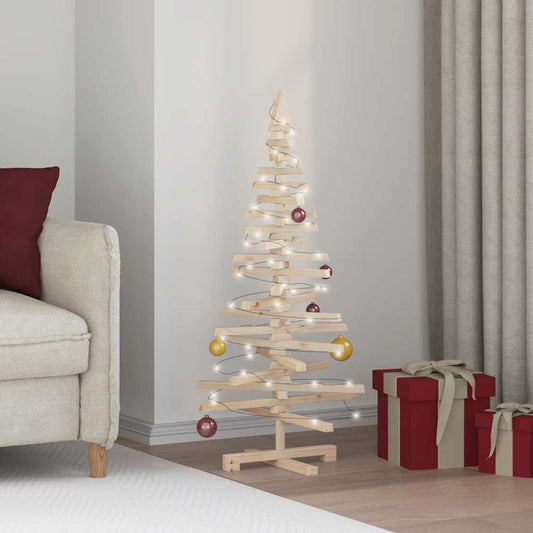 Wooden Christmas Tree for Decoration 47.2" Solid Wood Pine