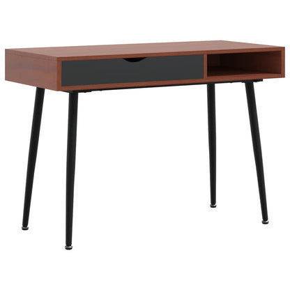 Computer Desk with Drawer Brown 43.3x19.7x29.5" Engineered Wood