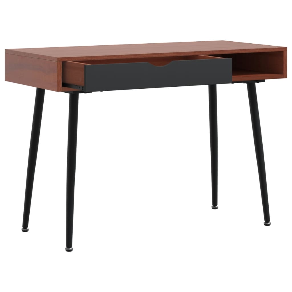 Computer Desk with Drawer Brown 43.3x19.7x29.5" Engineered Wood