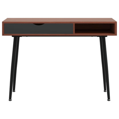 Computer Desk with Drawer Brown 43.3x19.7x29.5" Engineered Wood