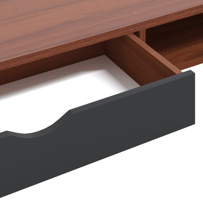 Computer Desk with Drawer Brown 43.3x19.7x29.5" Engineered Wood