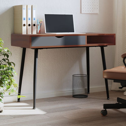 Computer Desk with Drawer Brown 43.3x19.7x29.5" Engineered Wood