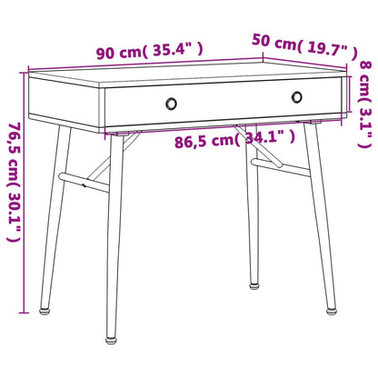 Computer Desk Antique Green engineered wood Medium Computer Desk
