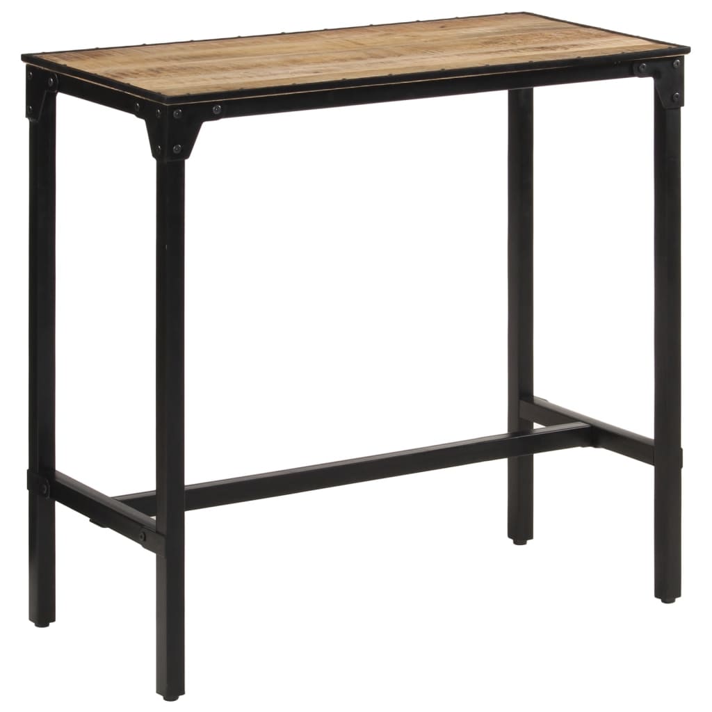Bar Table 43.3"x21.7"x42.1" Solid Rough Wood Mango