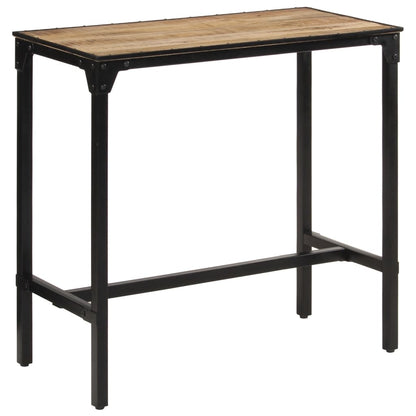 Bar Table 43.3"x21.7"x42.1" Solid Rough Wood Mango