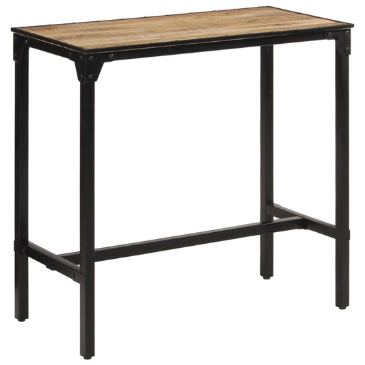 Bar Table 43.3"x21.7"x42.1" Solid Rough Wood Mango