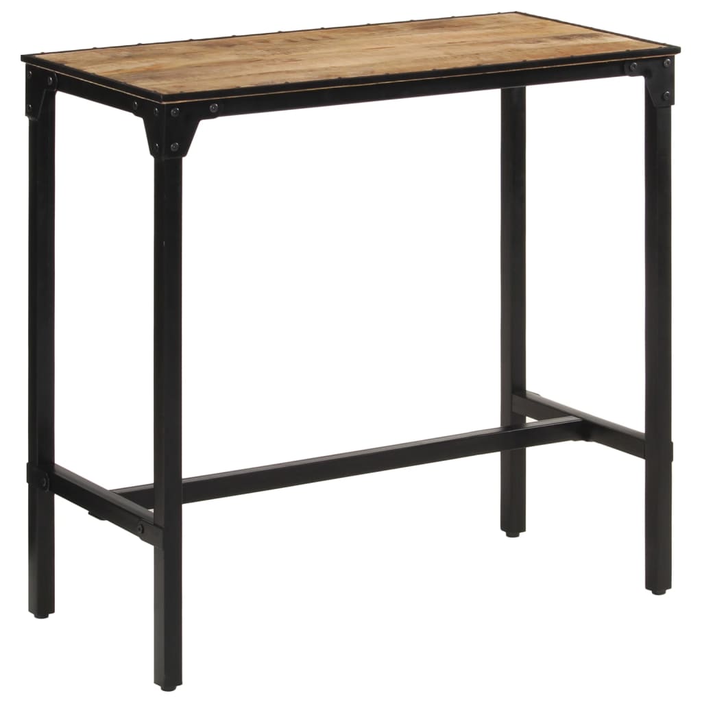 Bar Table 43.3"x21.7"x42.1" Solid Rough Wood Mango