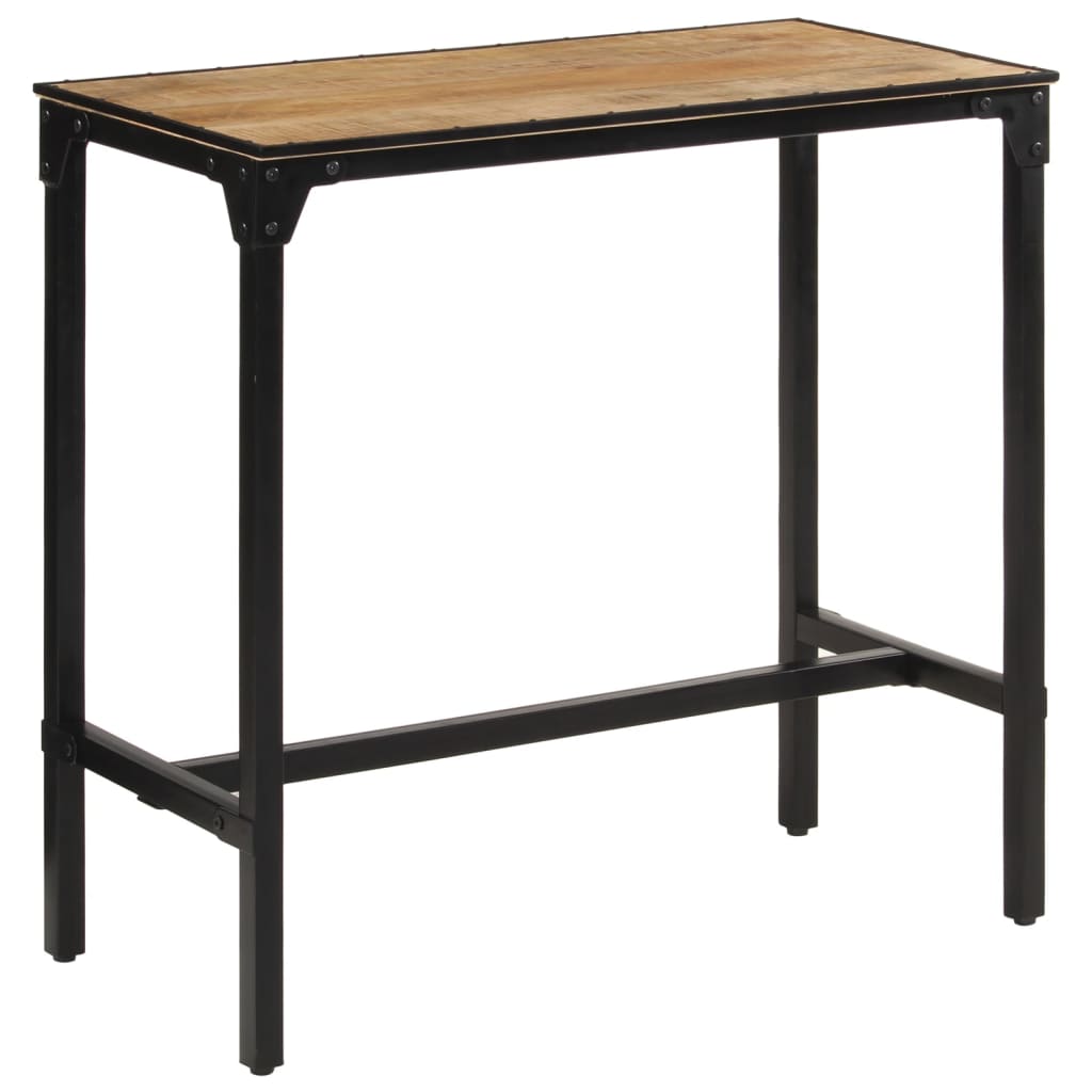Bar Table 43.3"x21.7"x42.1" Solid Rough Wood Mango