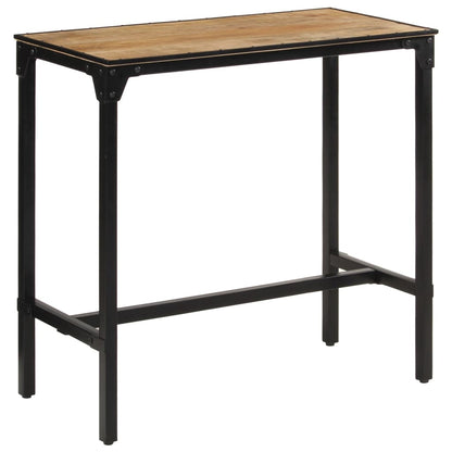 Bar Table 43.3"x21.7"x42.1" Solid Rough Wood Mango