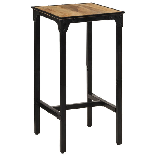 Bar Table 23.6"x21.7"x42.1" Solid Rough Wood Mango
