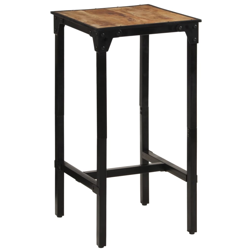 Bar Table 23.6"x21.7"x42.1" Solid Rough Wood Mango