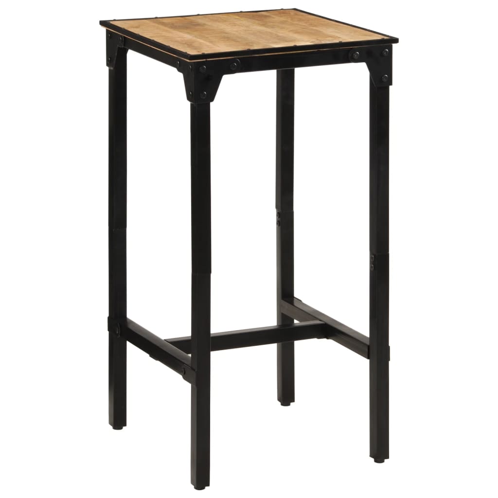 Bar Table 23.6"x21.7"x42.1" Solid Rough Wood Mango