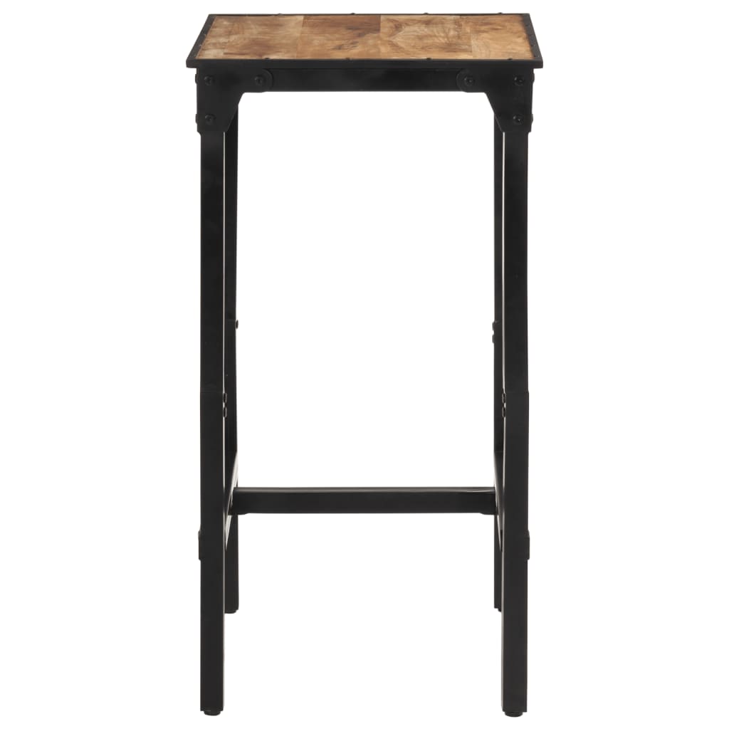 Bar Table 23.6"x21.7"x42.1" Solid Rough Wood Mango