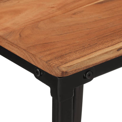 Bar Chair Set of 4 Natural wood and black