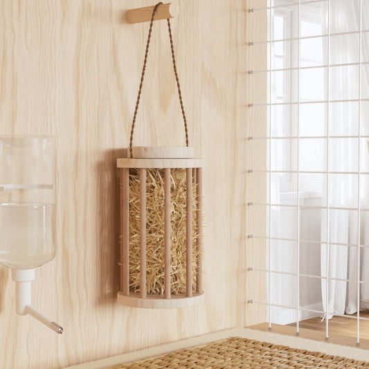 Rabbit Hay Feeder Brown Solid Fir Wood