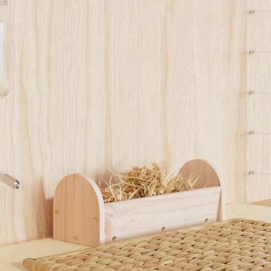 Rabbit Hay Feeder Natural wood Solid fir wood One Size Durable