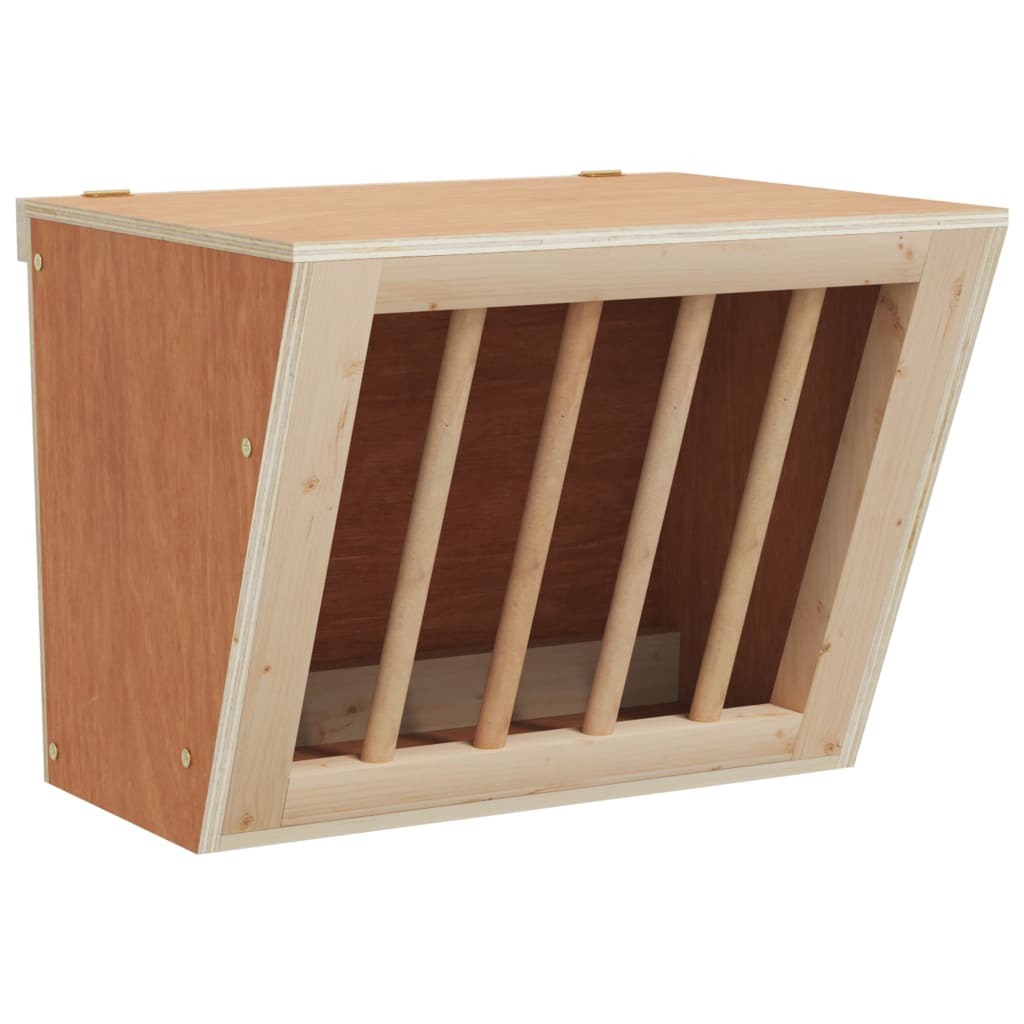 Rabbit Hay Feeder 9.8"x7.3"x8.1" Solid Wood Fir