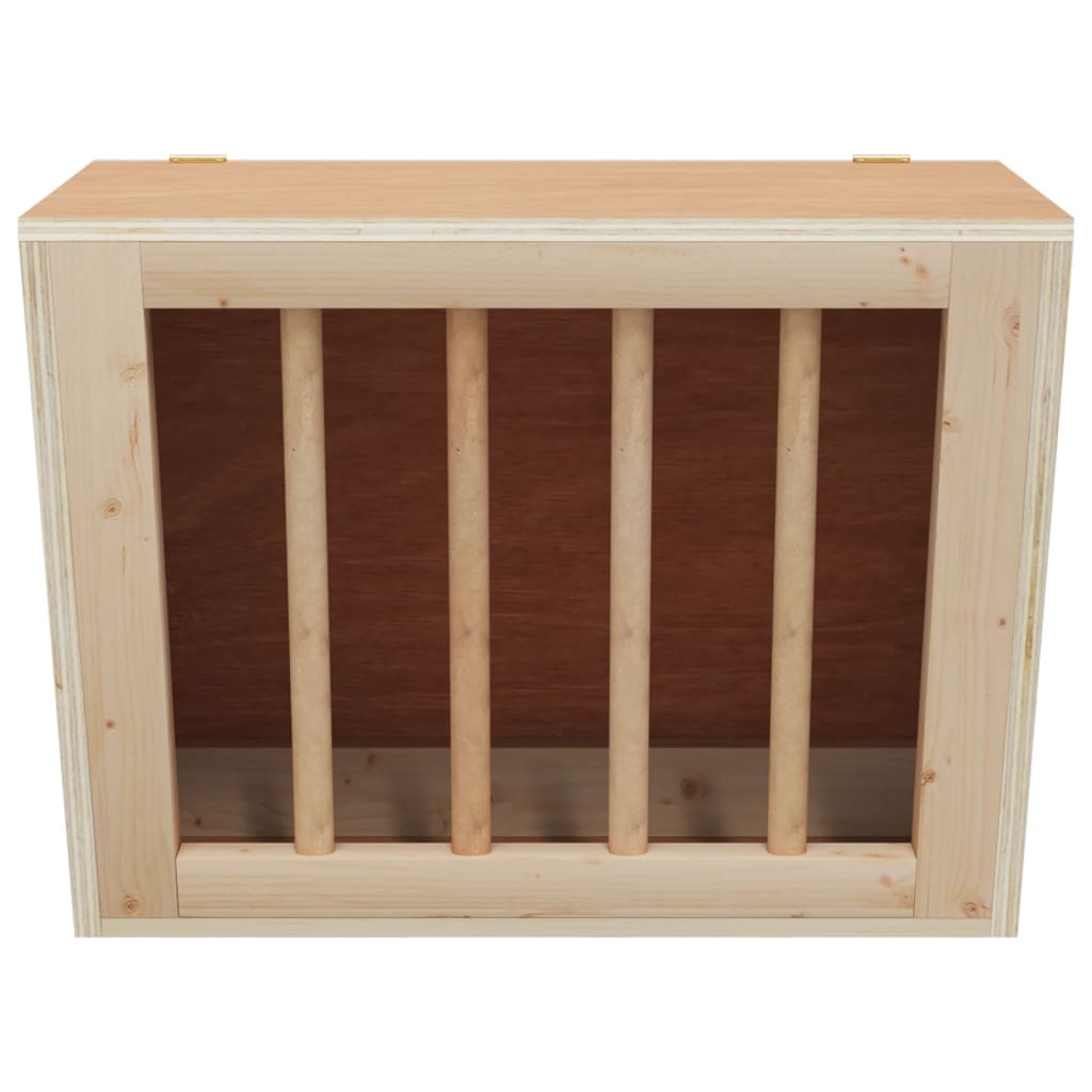 Rabbit Hay Feeder 9.8"x7.3"x8.1" Solid Wood Fir