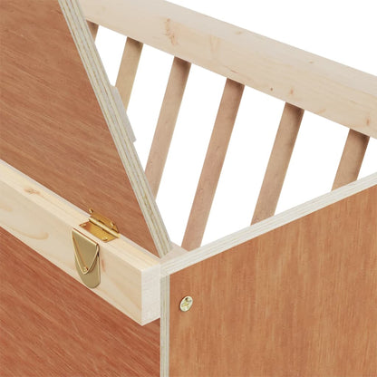 Rabbit Hay Feeder Natural Wood Untreated solid fir wood Small